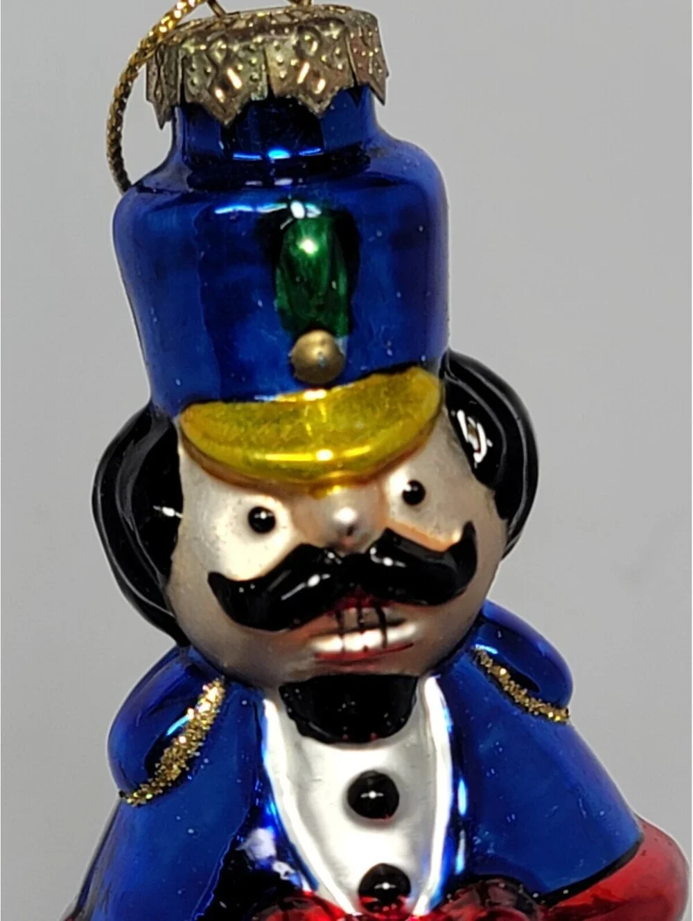Thomas Pacconi Hand Blown Glass Soldier Nutcracker Christmas Ornament